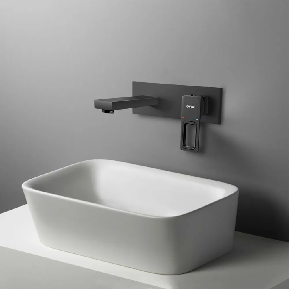 G1017-16 Смеситель Тюльпан GAPPO Встраиваемый, черный