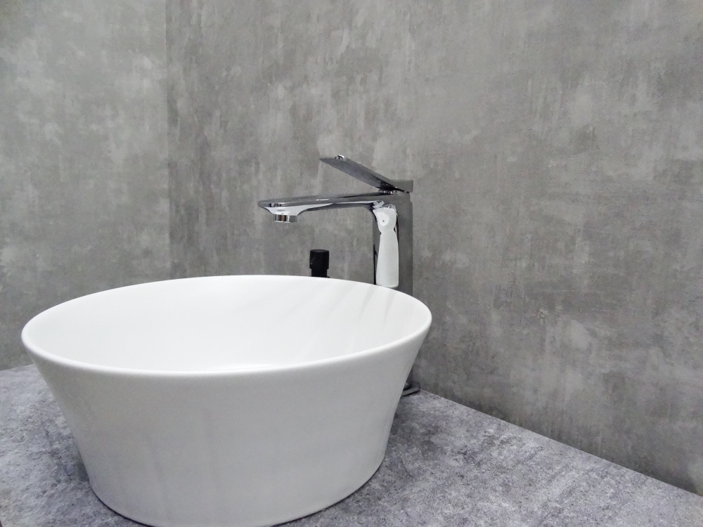 Смеситель для раковины высокий ODRA, клик клак, А63054