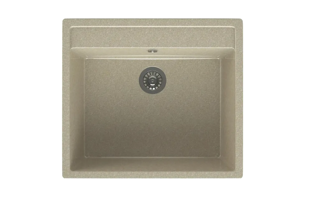 Мойка MC-21 ванильный камень глянец 505*565 мм
