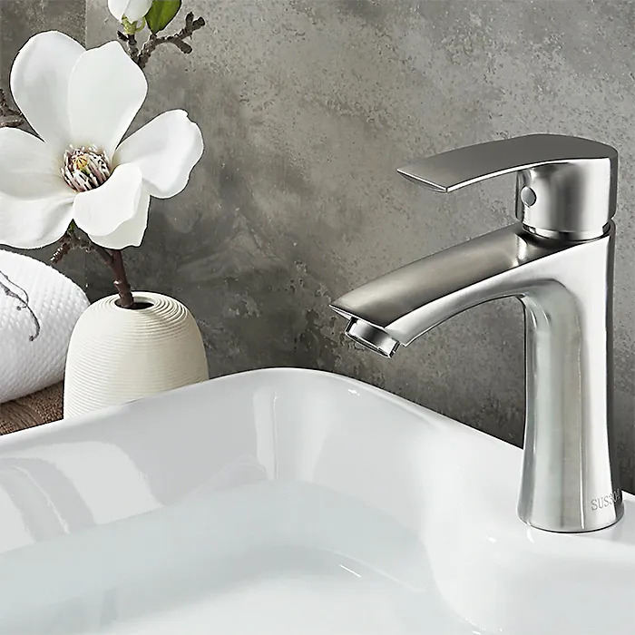 71001L Смеситель Тюльпан LED нерж.