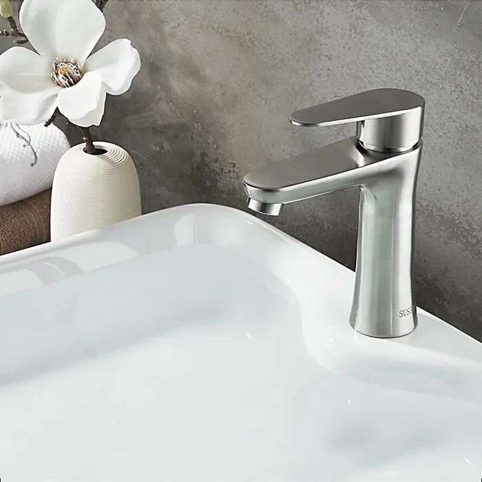 71002L Смеситель Тюльпан LED нерж.