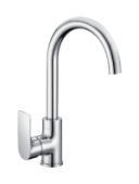 Смеситель для кухни AVRORA Moon AV3521C с высоким поворотным изливом, хром