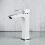 G1007-78 Смеситель Тюльпан GAPPO высокий, белый/хром