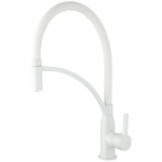 4552-8 Смеситель Кухня FRAP гибкий излив, белый