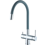 G4398-30 Смеситель Кухня GAPPO с гибким изливом (хром/серый)