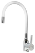 Смеситель д/кухни Mira, карт. 35, (белый+хром) 5098-3