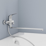 Смеситель универсальный AVRORA Glade AV3030 с поворотным изливом 350 мм