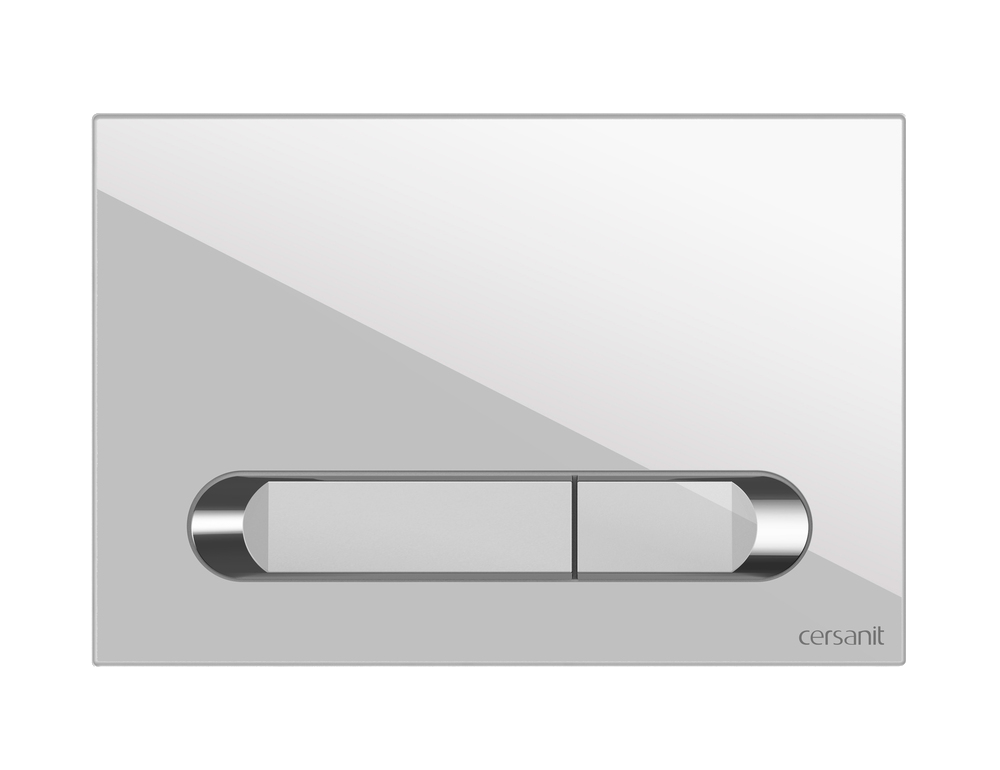 Кнопка ESTETICA пластик белый, с рамкой хром, универсальная