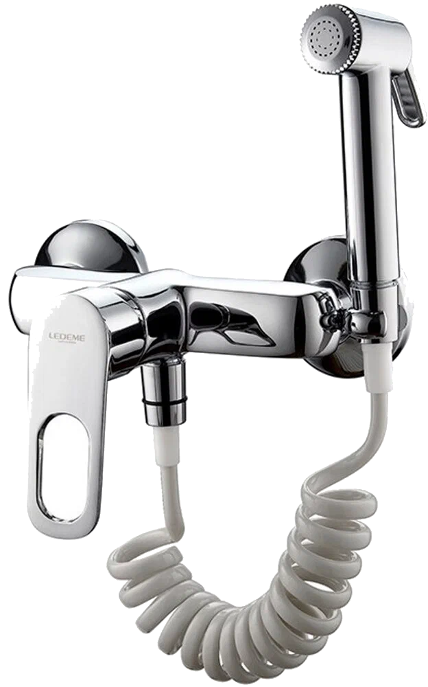 5249L Смеситель настен. гигиенический LED шар d-40