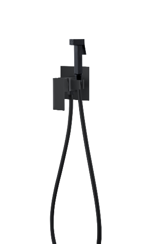 DA1514505 Смеситель с гигиеническим душем встраиваемый D&K черный