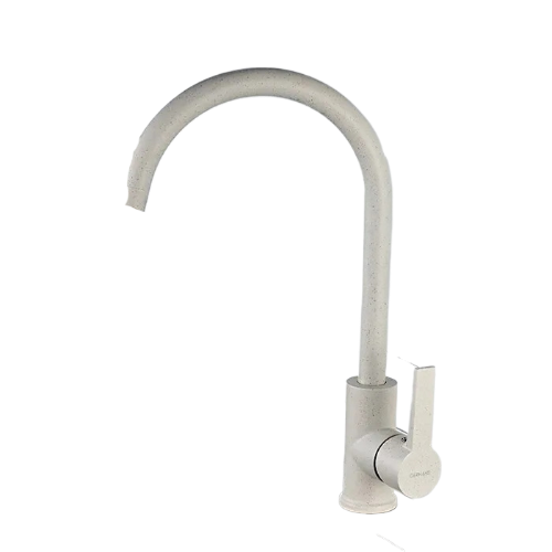 К14084W  Смеситель Кухня с гайкой (молочный)