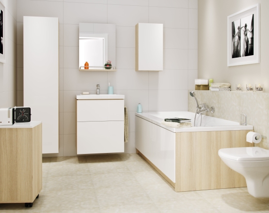 Тумба SMART-50 под раковину CARINA-50, белый