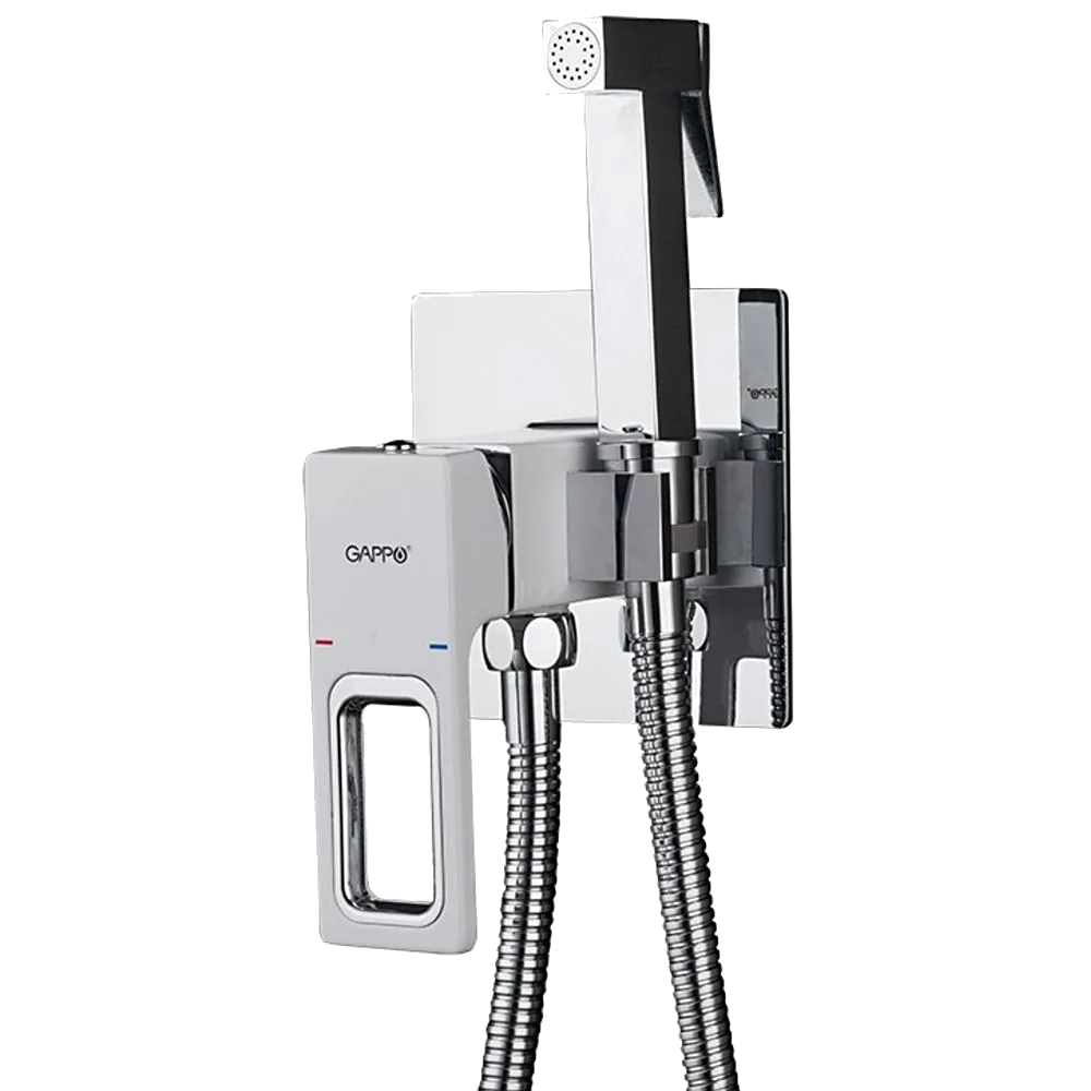 G7217-8 Смеситель GAPPO Гигиенический встраиваемый, белый/хром