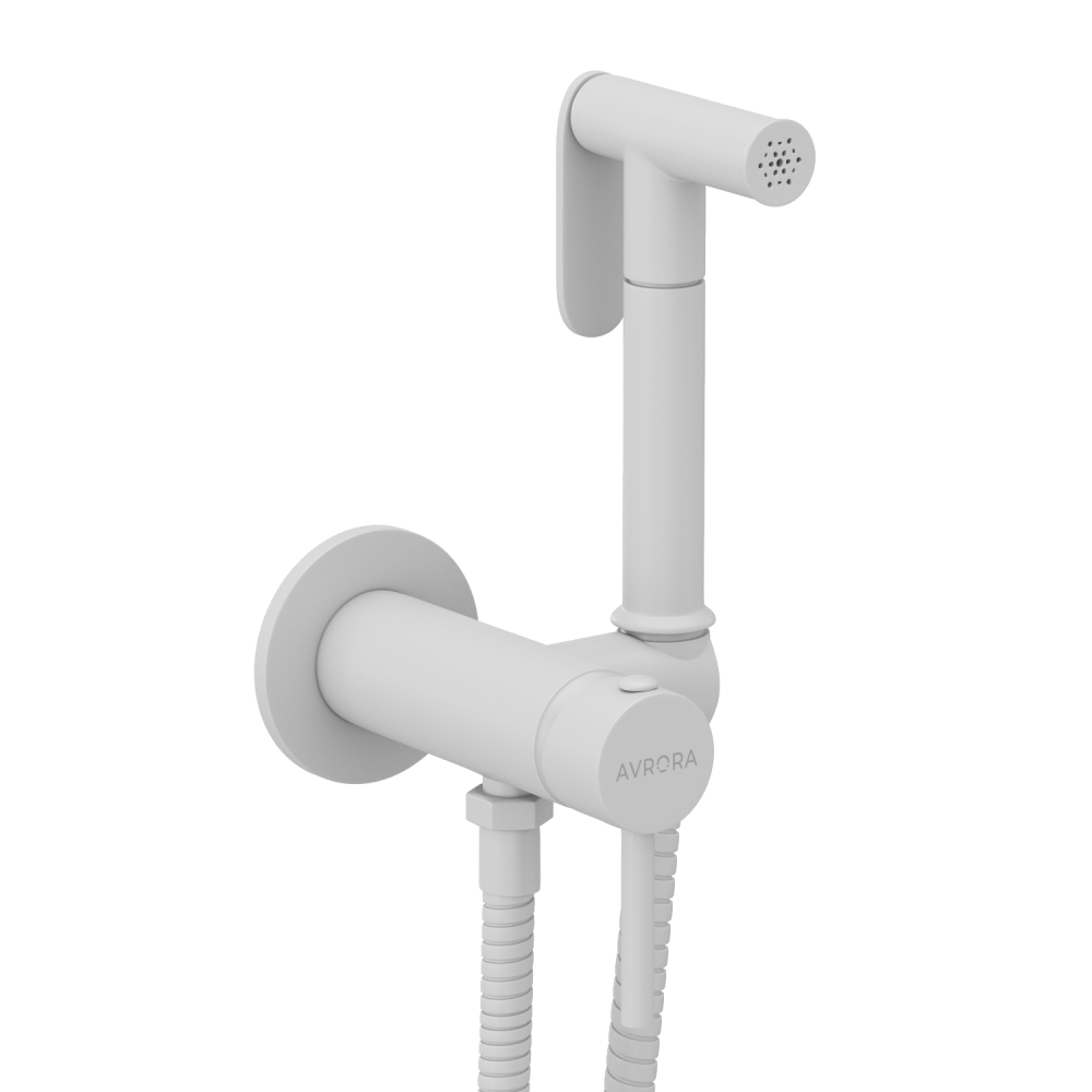 Смеситель гигиенический белый AVRORA Soft AV8001W