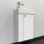 Тумба-умывальник "Асти-40" белый глянец с раковиной COMFORTY 9140