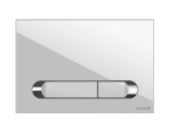 Кнопка ESTETICA пластик белый, с рамкой хром, универсальная