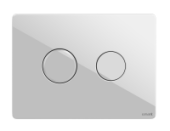 Кнопка ACCENTO CIRCLE для AQUA 50 (пневматическая, стекло белый)