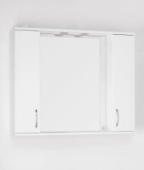 Зеркало-шкаф "Панда 800" 2 шкафа белый