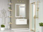 Тумба под раковину Brevita Alicante 80 подвесная (белая) с 1 ящ.