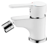 5003LW Смеситель Биде LED белый/хром