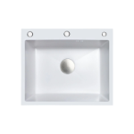 Мойка Dikalan 600*500 белая, нерж KN605003