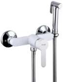 2041-8 Гигиенический душ Frap шар d-35 бел/хром, с настенным смесителем