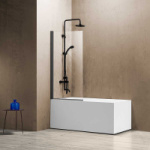 Душевая шторка Vincea 800*1400, вороненая сталь, стекло прозрачное VSB-11800CLGM