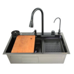 Мойка многофункциональная Dikalan 750*460 Серый, нерж, LED-дисплей KJ754505