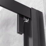 Душевой уголок с поворот. дверью Vincea 90*90*200 Stile черн, стекло прозр, правый VSS-2ST9090CLB-R