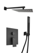 Смеситель Душ встраиваемый SANTREK AQUA-1052 (SAP-1052) квадр. лейка, черный