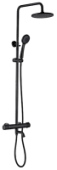 2422ВL Душевая система LED со смесителем и троп. душем, с термостатом (Черный)