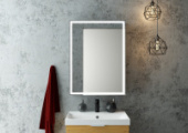 Зеркало-шкаф Mirror Box black LED 600*800 МВК053