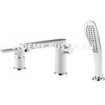 1153WL Смеситель ВРЕЗНОЙ LEDEME "Тройка" шар (белый)