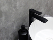 Смеситель для раковины высокий BRASKO BLACK, черный, клик клак А63111