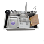 Мойка многофункциональная Dikalan 750*460 матовый текстурный, нерж, LED-дисплей KS754505