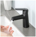 1017-6 Смеситель Тюльпан FRAP (Черный)