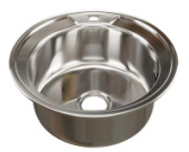 Мойка нерж круглая д-49 т.0,6 бол.сиф. 17 см