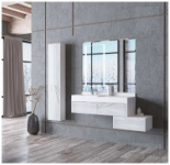 Комод "Сакура 80" Ольха Наварра/белый глянец